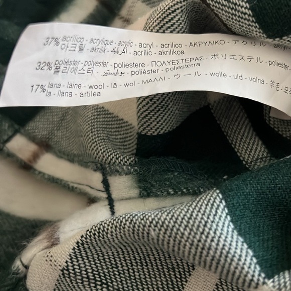 Zara crop, green, brown plaid crop jacket, Size Small (only worn once) - Picture 7 of 7